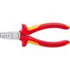 Crimping pliers for terminal sleeves w. VDE plastic handle mm 0.25-2.5mm2
